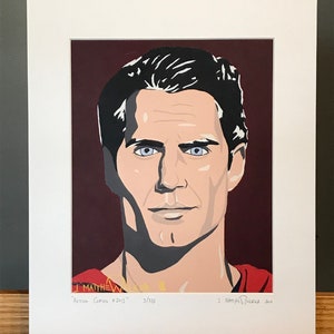 Henry Cavill as Superman poster DC comics original oil style art poster 2023