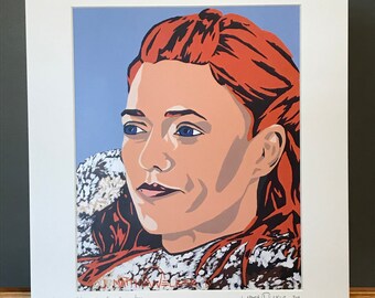 11x14 Limited Edition Hand Signed MATTED PRINT "Ygritte's Game" - Game Of Thrones Pop Art - Rose Leslie GoT Jon Snow Kit Harrington Wildings