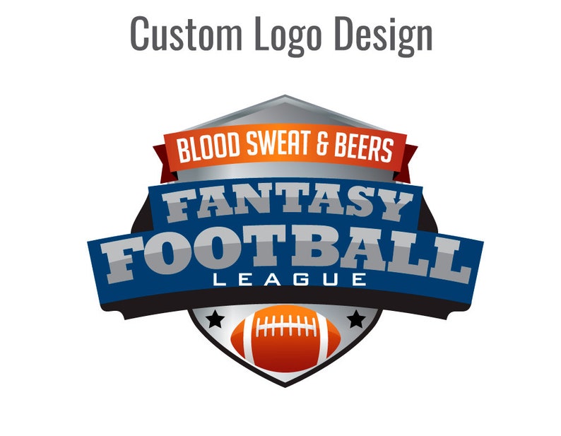 Fantasy football, sports logo design, custom logo image 1