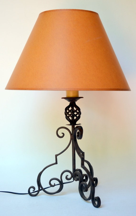 Iron Rustic Farmhouse Ranch Table Lamp, Mexican Tin Table Lamps