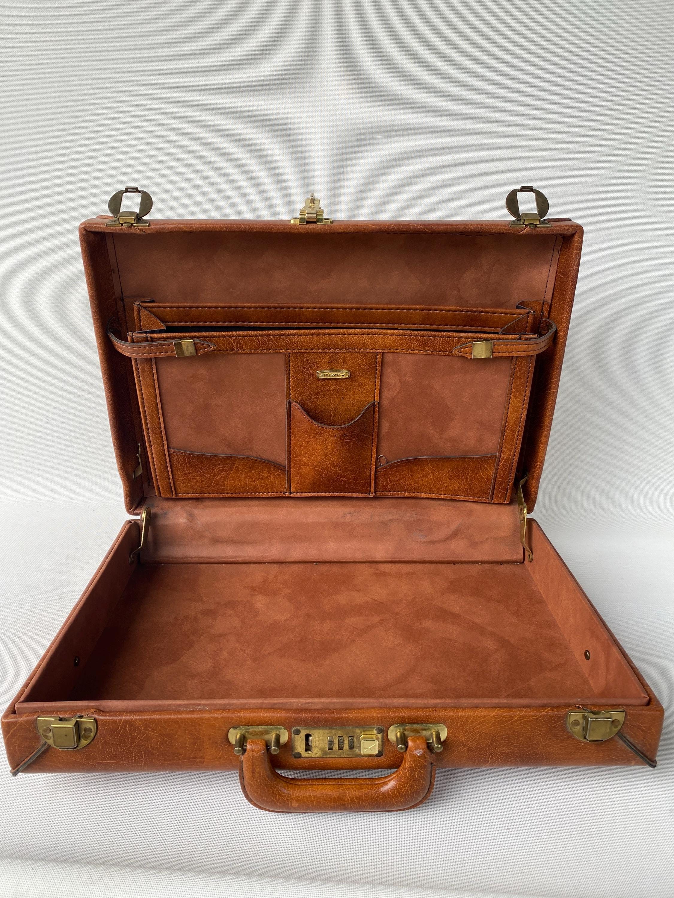 1960s Airway Vintage Leather Briefcase With Leather Interior - Etsy