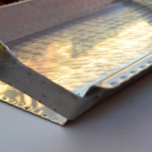 Industrial Steel Serving Tray with Handles