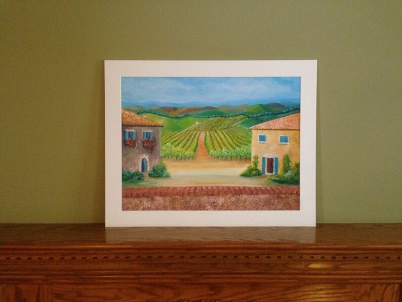 View of the Vineyard, Large 22 x 28 Fine Art Reproduction Museum-Quality Print Giclee of Original Painting image 4