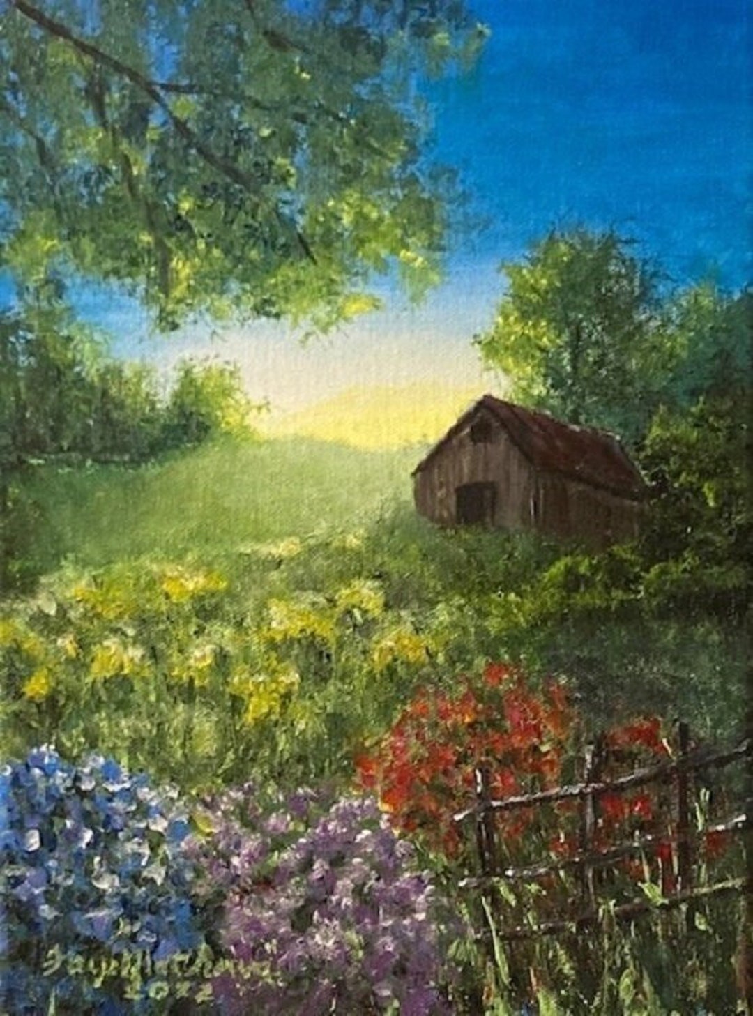 Daybreak Original Acrylic Painting on Canvas Etsy