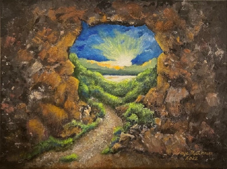 In the End A Beginning Original Acrylic Landscape on Canvas image 1