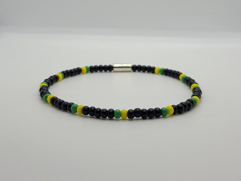 Jamaican Colors Anklet Jamaican Jewelry Jamaica Anklet Etsy