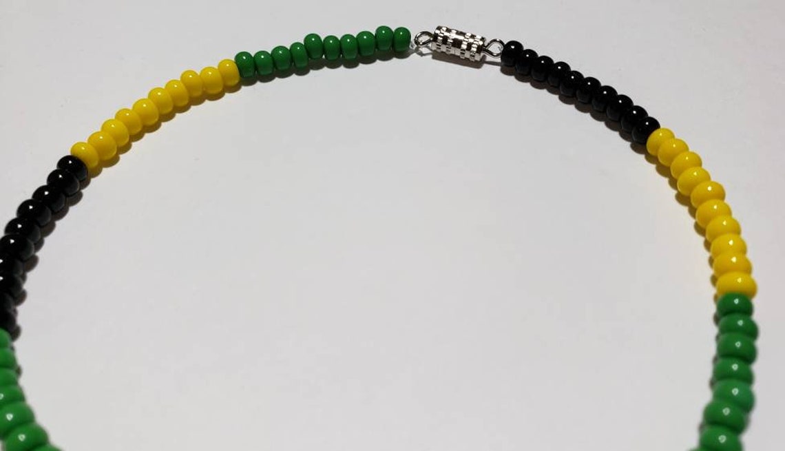 Jamaican Colors Anklet Jamaican Jewelry Jamaica Anklet Etsy
