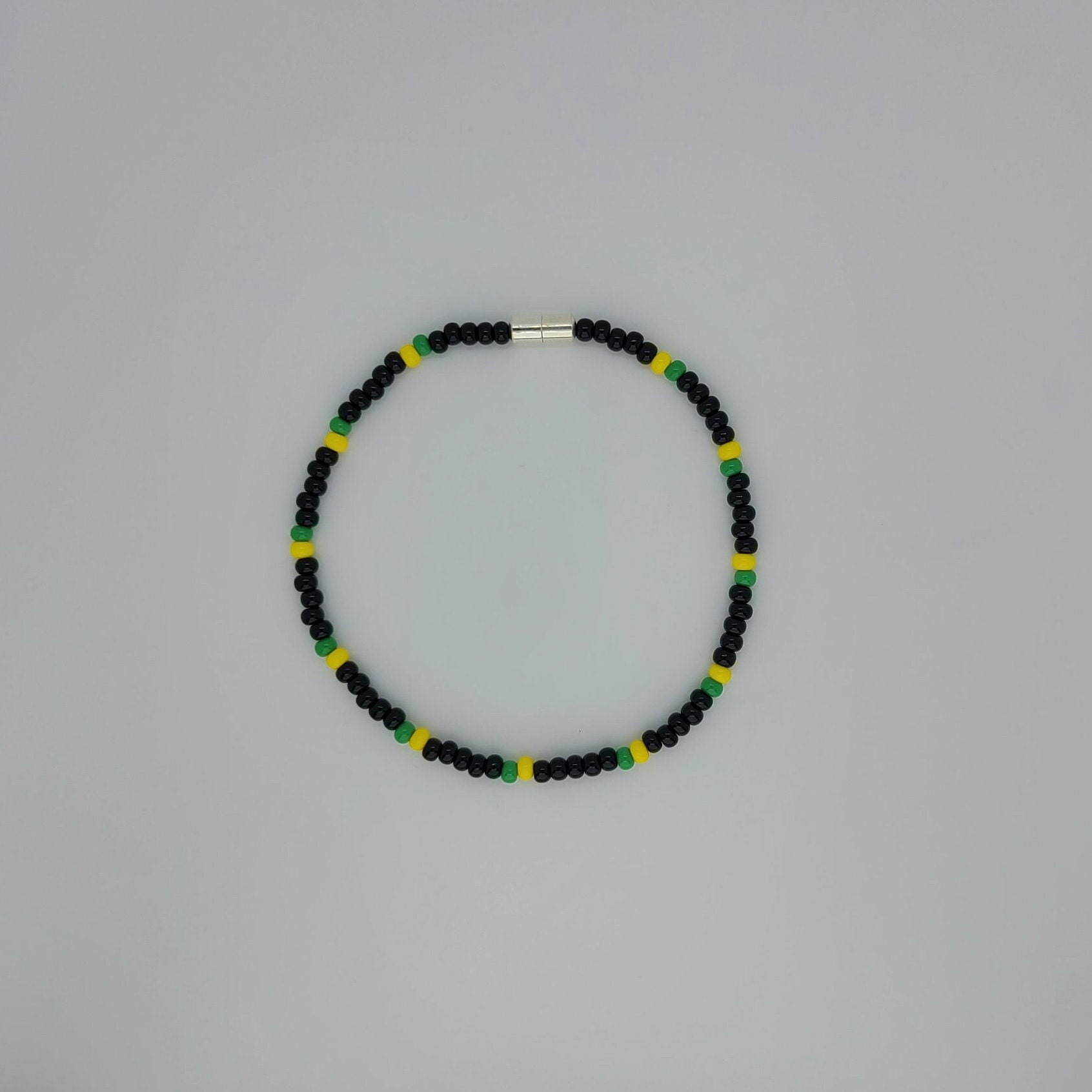 Jamaican Colors Anklet Jamaican Jewelry Jamaica Anklet Etsy