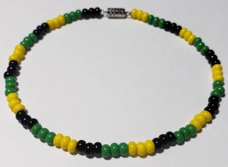 Jamaican Colors Anklet Jamaican Jewelry Jamaica Anklet Etsy