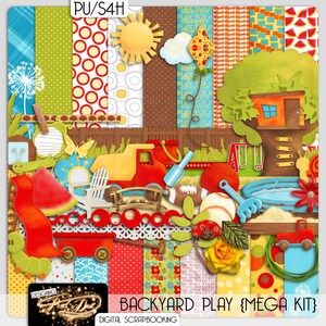 Backyard Play Digital Scrapbooking Mega Kit