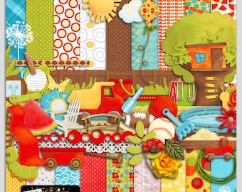 Backyard Play Digital Scrapbooking Mega Kit
