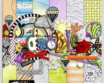 Doodle Dazzle Day (digital scrapbooking kit)