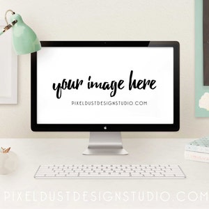 Mint & Gold / Mac Computer Desktop Mockup / Styled Scene / Commercial Use