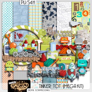 TINKER TOT (Digital Scrapbooking Mega Kit) Personal Use Only