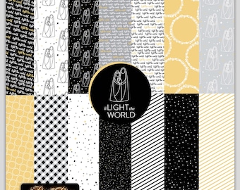 Light The World / Nativity / Seamless Tile Patterns / Digital Papers / Personal Use / Prints /Christmas