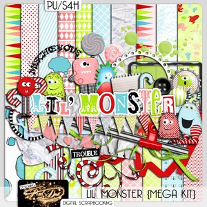 Lil&#39; Monsters (Digital Scrapbooking Mega Kit)