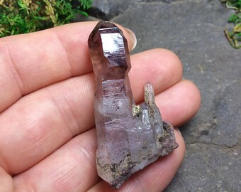 Scepter Smoky Amethyst Isis point cluster with Goethite inclusions