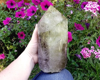 Rainbow Smoky Citrine Quartz Point Tower Large 6.7 lbs