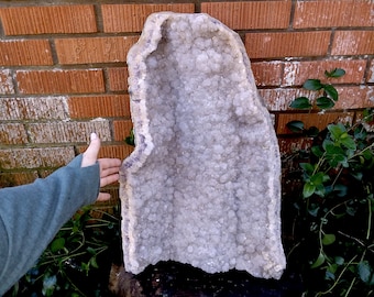 Huge 45lb white capped Amethyst cathedral crystal quartz geode plate