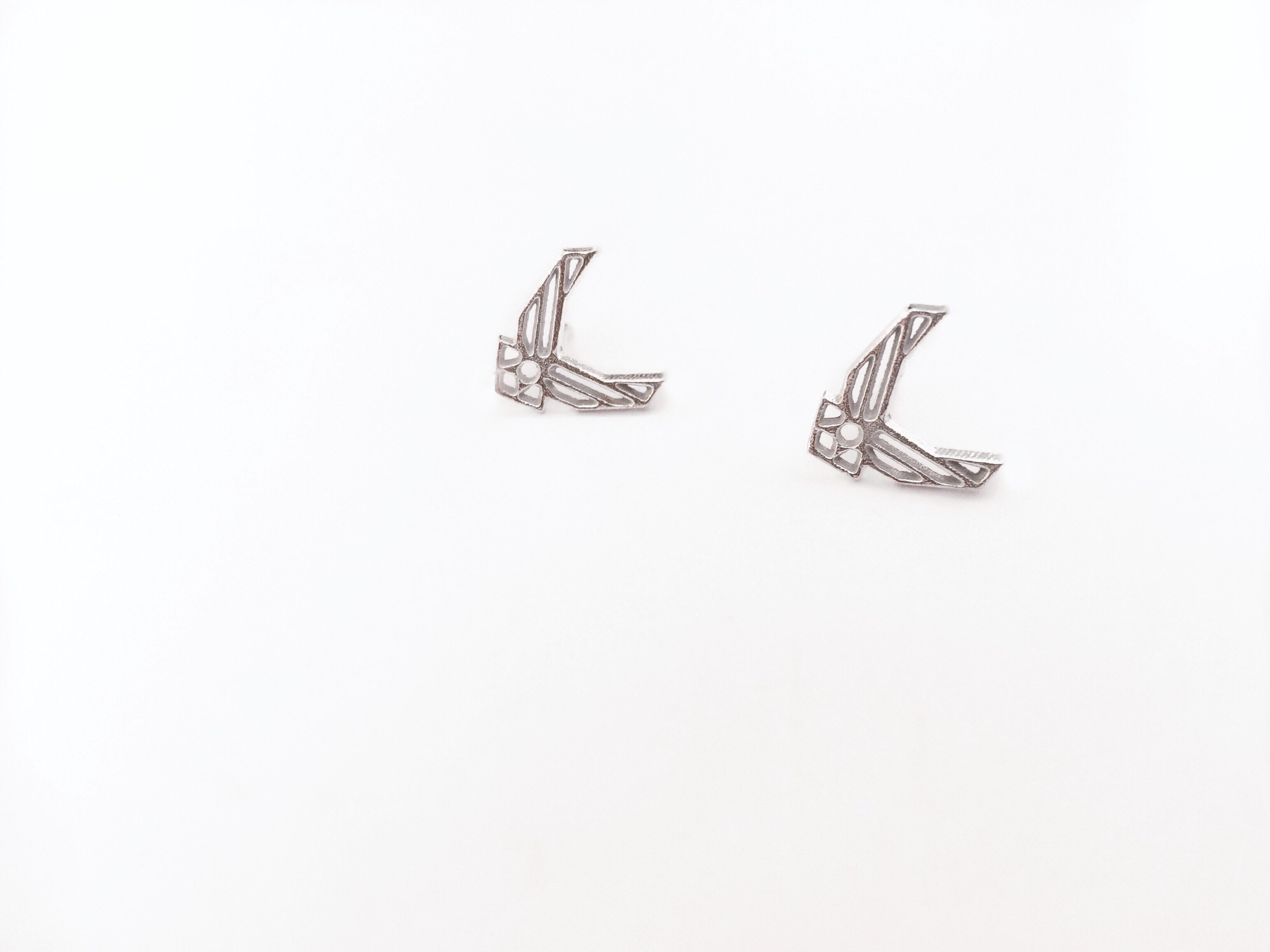 Air Force Wing Stud Earrings Etsy