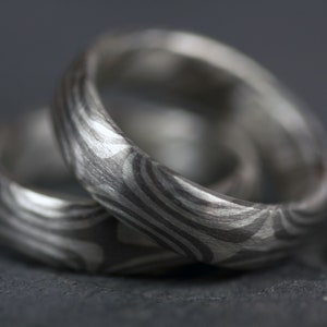 Eheringe Mokume Gane Silber mit Palladium