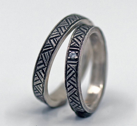 Alianzas de plata grabadas new arrivals