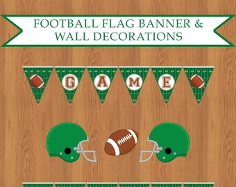 Football Themed Flag Pennant Banner