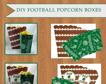 Football Themed Popcorn Boxes