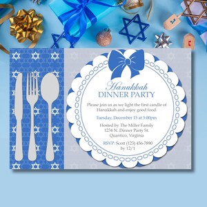 Invitation à un dîner de Hanoucca, fête de Hanoucca, fête de Hanoucca, invitation de Hanoucca, invitation de Hanoucca, événement de Hanoucca, invitation de Corjl