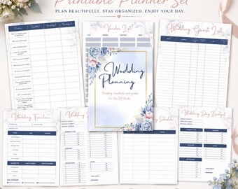 Wedding Planner Printable Bundle, Budget Tracker, Checklist (Digital Download)