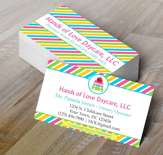 DIY Do It Yourself Childcare Business Card Daycare DIY Do It Yourself Childcare Business Card Daycare