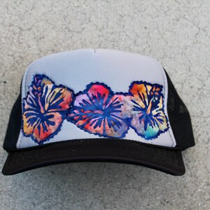 Batik Hibiscus Crown Trucker