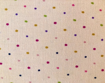 Pale Peach Polka Dot Fabric