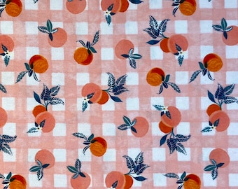 Orange Gingham Fabric