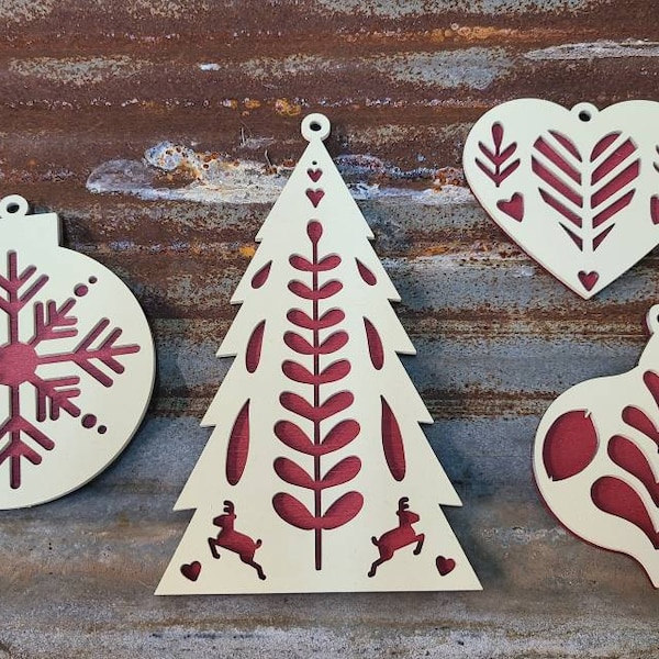 Scandinavian Christmas Ornaments Etsy
