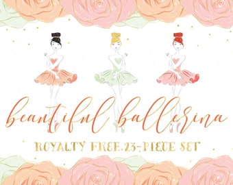 ballerina clipart-ballet clipart-ballerina-ballet-ballerina illustration-ballet illustration-PNG-digital download-scrapbooking-royalty free