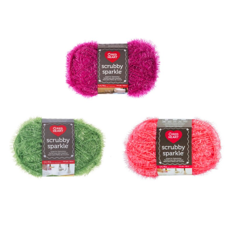 Red Heart® Scrubby Sparkle™ Yarn Etsy