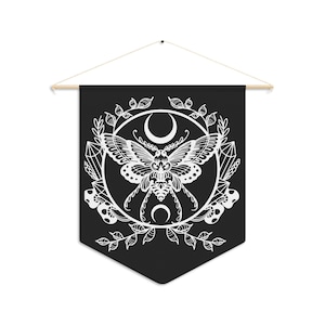 Boho Butterfly moon Decorative Pennant