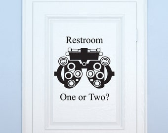 Phoropter Wall Art, Funny Restroom Sign, Optometry Office Decor, Eye Doctor Bathroom Art