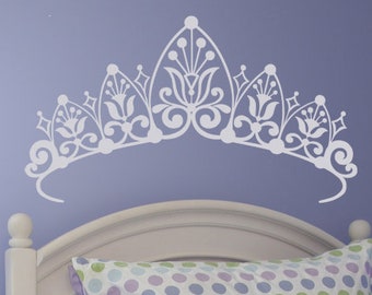 Princess Crown Vinyl Wall Decal or Car Sticker Mv002et - Etsy