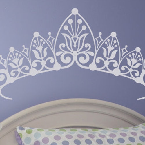 Princess Crown Wall Decorcrowns and Tiaras Decal Girl's Etsy