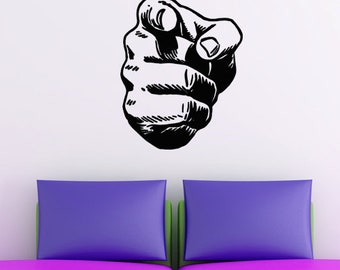 Pointing Finger Decal, Vintage Hand Graphic, Retro Pointing Hand, Uncle Sam Inspired, Political Campaign Sign, Watchful Hand Art