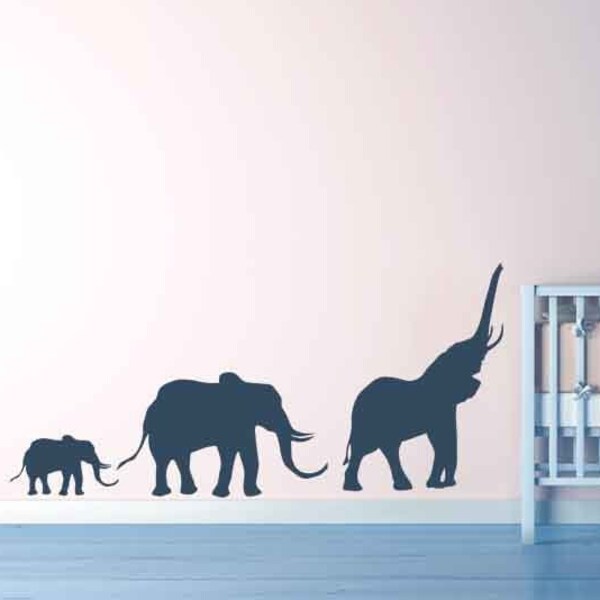 Elephant Wall Decal Etsy
