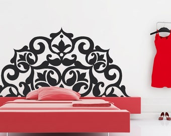 Ornate Wall Decal, Headboard Decals, Baroque Art, Gothic Border, Rococo Floor Edge, Victorian Decor, Scroll Corner