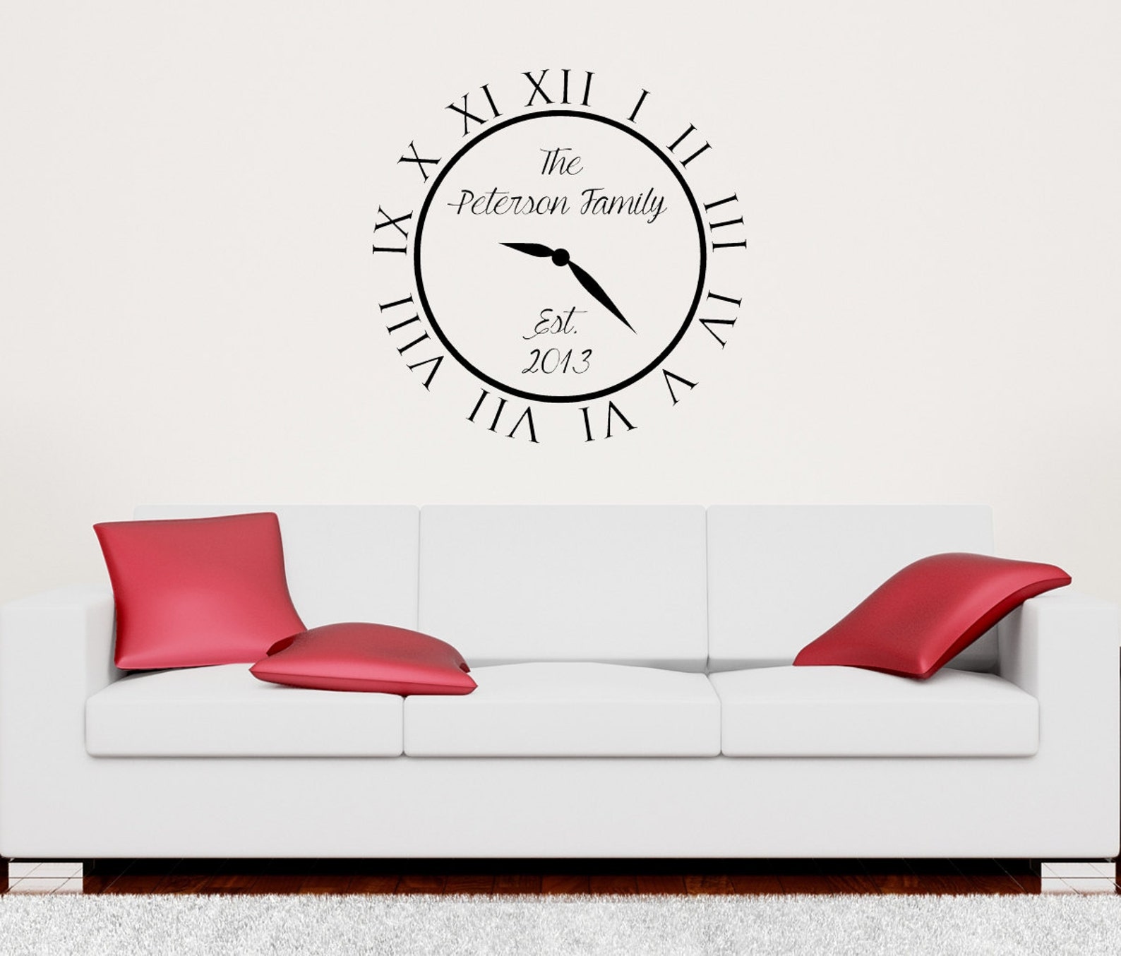 Clock Face Wall Decal Custom Decor Personalized Sticker Etsy