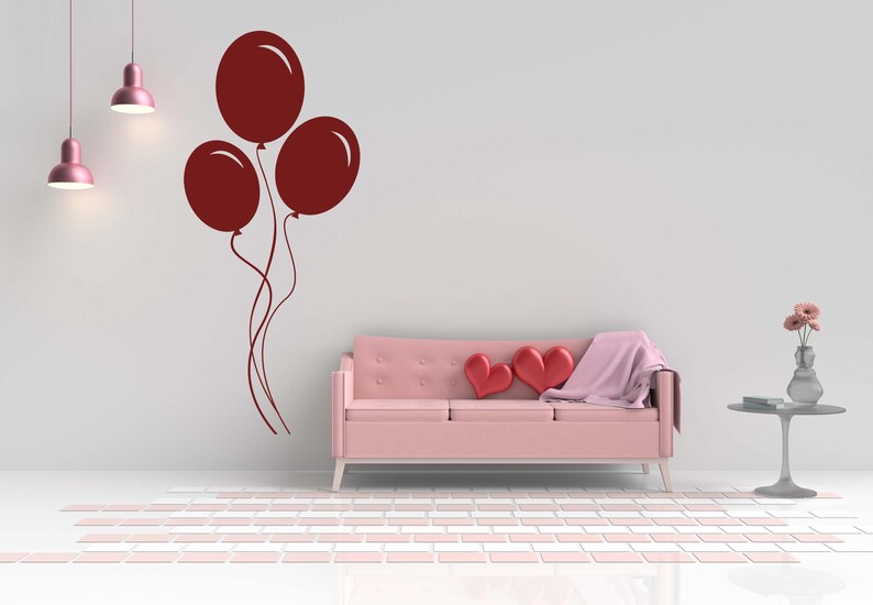 Nursery wall art showcasing three balloons in silhouette, offering a joyful and dreamy feel.