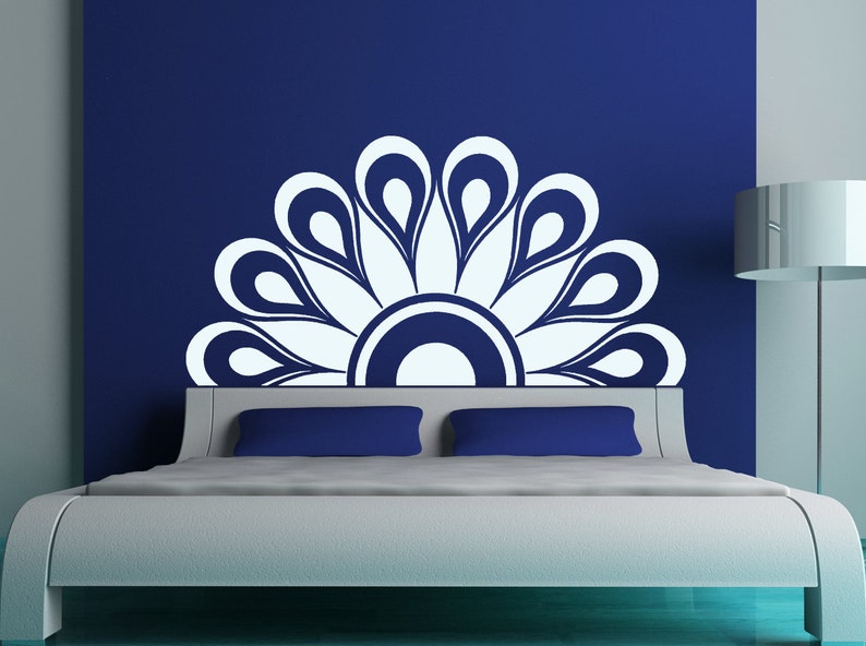 Headboard Wall Decal Headboard Decal Twin Full Queen King Etsy