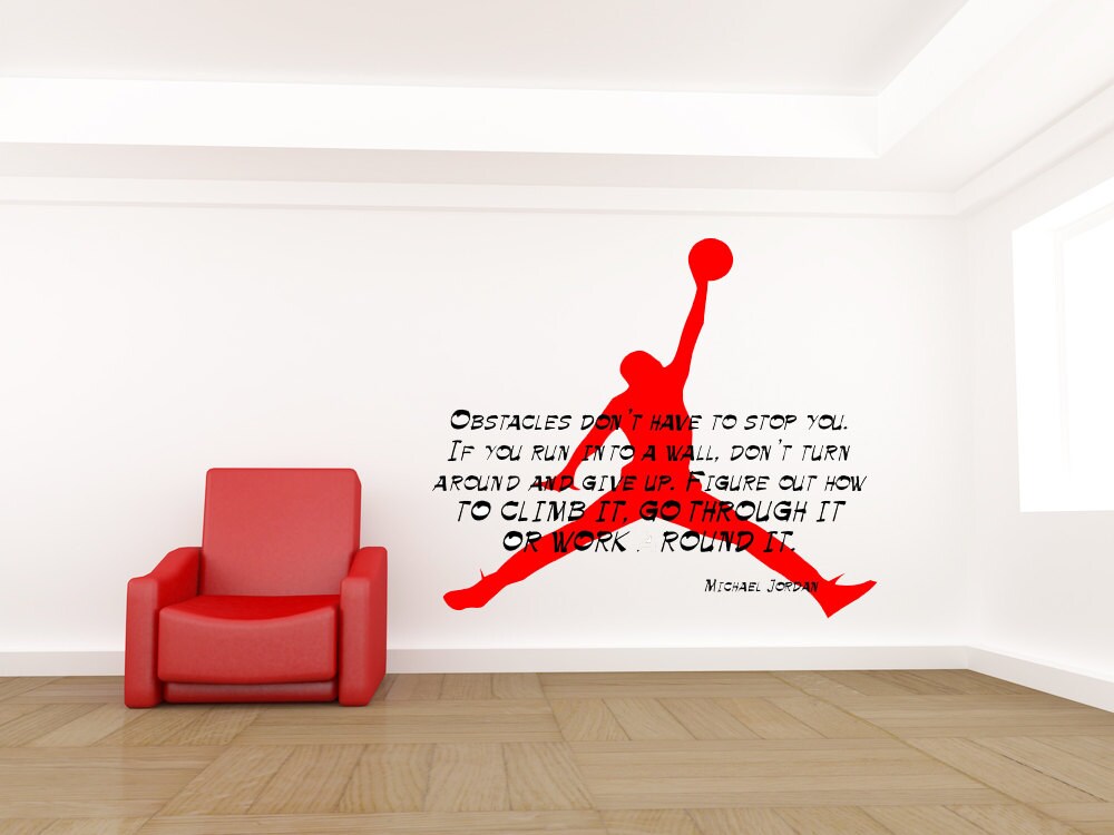 Uncle Jumpman Basketball Wall Decal Middle-aged Fat Michael Jordan Sticker  Decor