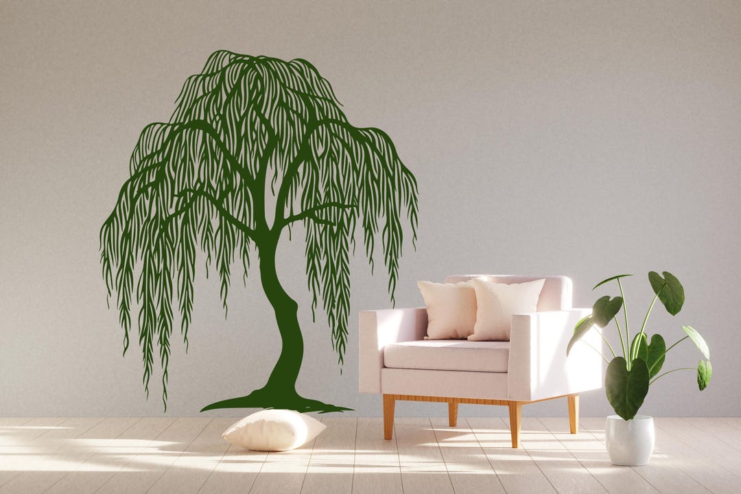 Tree Wall Decal Weeping Willow Decor Hanging Branches Art Limbs With 