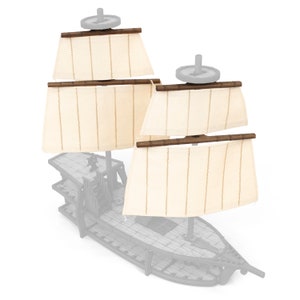 Brigantine Ship Sails and Yards Upgrade Kit